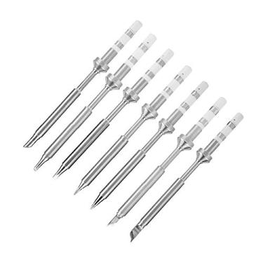 Imagem de 7 Tipos Mini Dicas de Ferro de Solda Em Aço Inoxidável Substituição para TS100 Iron de Solda, para Produção Eletrônica e Manutenção Elétrica (7 conjuntos completos (Aliexpress