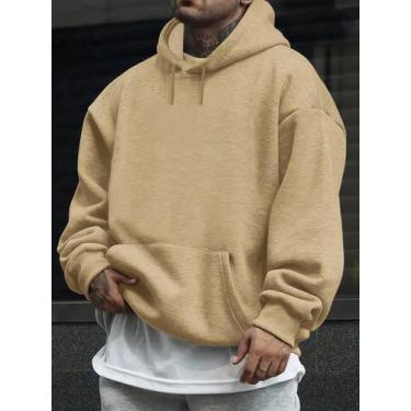 Imagem de Moletom Basico Liso Casual Masculino Blusa De Inverno Promo - Qualidad