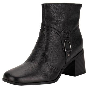 Imagem de Bota feminina cano baixo bottero 361807, Preto, 38