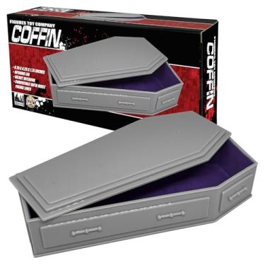 Imagem de Caixão cinza para bonecos de luta livre WWE TNA