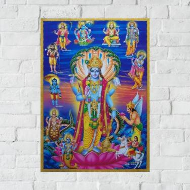 Imagem de Placa Decorativa Mdf Vixnu Tamanho 20x27cm Modelo 4a