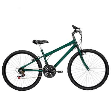 Imagem de Bicicleta Masculina Aro 26 Rbx Alumínio Colorido 18 Marchas Cor Verde Escuro E Preta