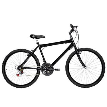 Imagem de Bicicleta Masculina Aro 26 Mtb Alumínio Colorido 18 Marchas Cor Preta