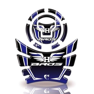 Imagem de Protetor Tanque E Bocal Moto Honda Acima 2018 Bros Azul Azul