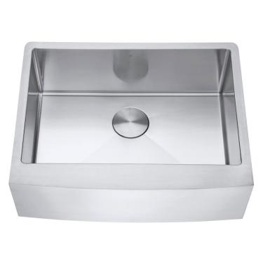 Imagem de Kit Cuba Farmhouse Aço Inox 1mm Escovado Sa105-pp 65,3x51,4x22,8cm + Válvula Com Cesto Aço Inox