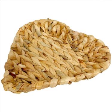 Imagem de Cesta Coração Em Fibra Natural 24 Cm L`hermitage Natural