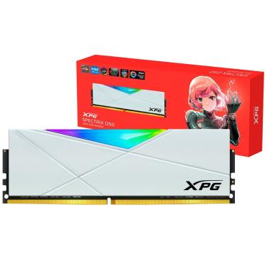 Imagem de Memória Gamer Xpg Spectrix D50, 8gb, Ddr4, 3200mhz, Cl16, Rgb, Branco - Ax4u32008g16a-sw50