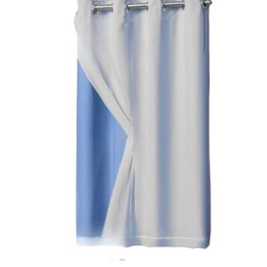 Imagem de Cortina Blackout PVC com voil 1,10m x1,30m Veda a Luz folha unica