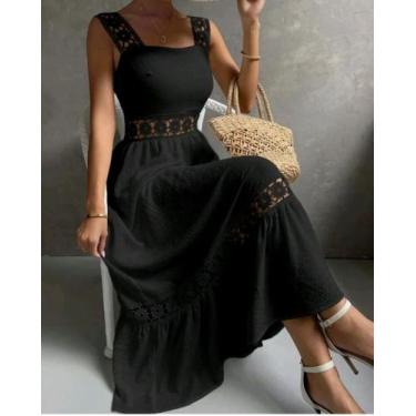 Imagem de Vestido com renda - RL MODAS , Preto, U
