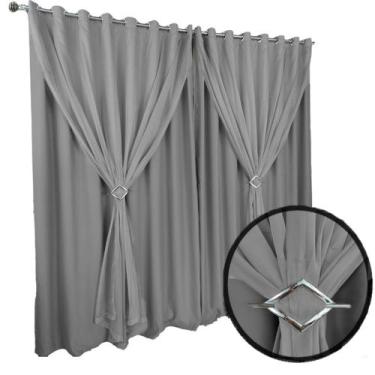 Imagem de cortina blackout Ana quarto de janela 5,50 x 2,70 preto - Bravin Corti