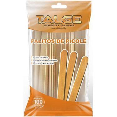 Imagem de 200 Palito de Picolé Artesanato Ponta Redonda - Talge
