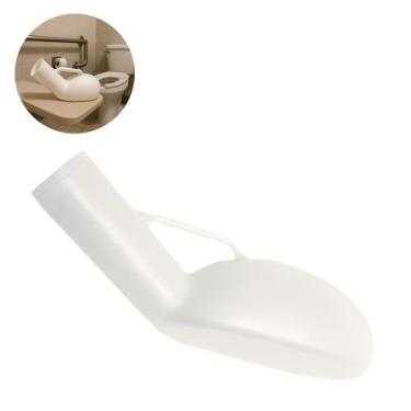 Imagem de Coletor de urina masculino papagaio com régua branco - Dasshaus Alça B