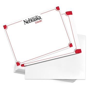 Imagem de Desert Cactus Cadernos University of Nebraska, pacote com 10, papelaria, cartolina, Huskers GBR NU Huskers, inclui envelopes, memorando, festa de agradecimento (cartão 4b)