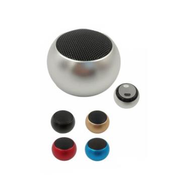 Imagem de Mini Caixinha de Som Speaker Bluetooth Metal Portátil, Preto