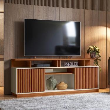 Imagem de Rack Para Tvs Até 75 Polegadas Ajax Cinamomo Mel Off White