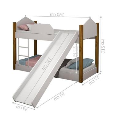 Imagem de Beliche Infantil Escorregador E Colchão Marcela