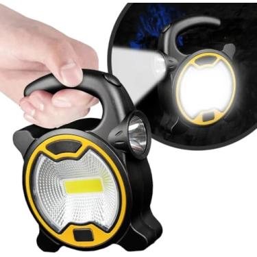 Imagem de Lanterna Farol Holofote Led Cob Recarregável USB Camping Trilhas Pesca Trabalho e Emergências