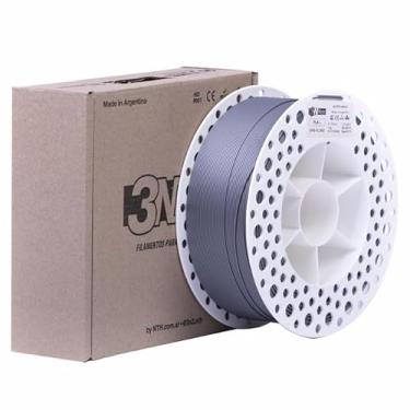 Imagem de Filamento Impressora 3d PLA+ Matte 3NMax 1.75mm 1Kg Cor Cinza Prata