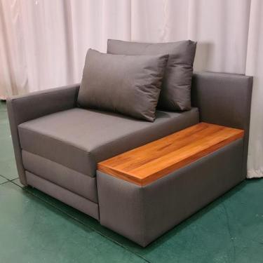 Imagem de Poltrona Cama Solteiro com Tampo Lateral Direito Tecido Acquablock 108