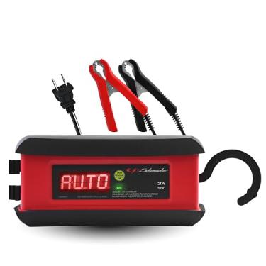 Imagem de Schumacher Electric Carregador e mantenedor de bateria, SP1297, 3 em 1, totalmente automático, 3 Amp, 12 Volts, para motocicleta, carro, caminhão e baterias marítimas