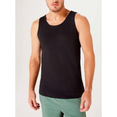 Imagem de Camiseta Regata Hering 0199 Masculina Slim Algodão T. P/XXG, XG, N10, 