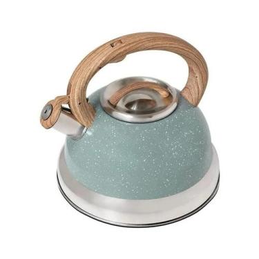 Imagem de Chaleira Roma Inox 2,7L Verde com Apito e Indução 4875/111 Brinox, 487