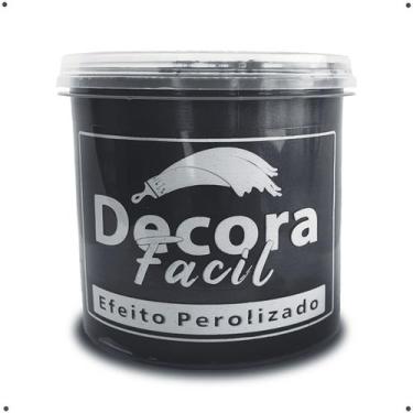Imagem de Cimento Queimado Com Efeito Perolizado Decora Fácil 1kg - Marca, Preto