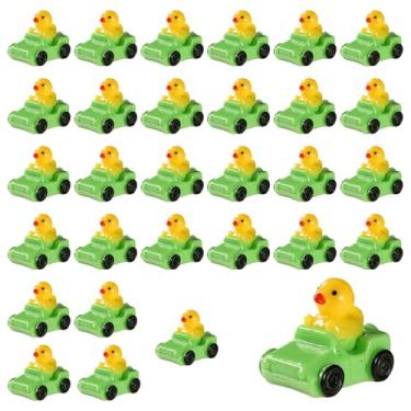 Imagem de Tinoaly 30 Peças De Patos Em Um Carro, Conjunto Resina Para Mini Animais Borracha Exclusivos E Engraçados, Decoração Painel Minúsculo, Micro Paisagem