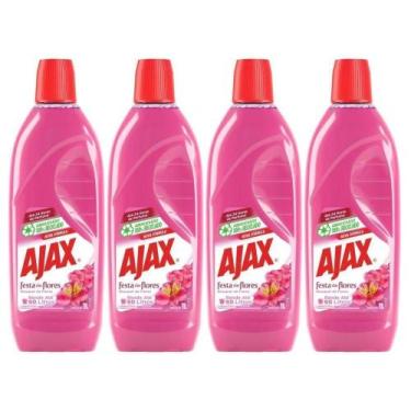 Imagem de Kit 4 Limpador Diluível Ajax Festa Das Flores Bouquet De Flores 1 Litr