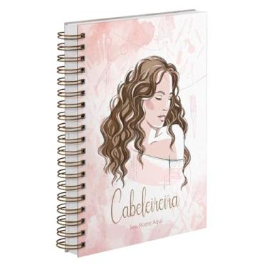 Imagem de Agenda Comercial 2026 Personalizada Capa Dura Cabeleireira Perfil Rosê