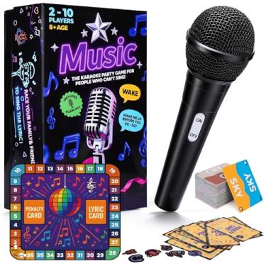 Imagem de Vodolo New Music Game 2025 for 2-10 Player,Fun Song Singing Game Adult Party Games with 260 Lyrics (130 Cards) and 20 Blank Card,Finish The Lyrics Music Grab Card Board Games Gift for Family Night