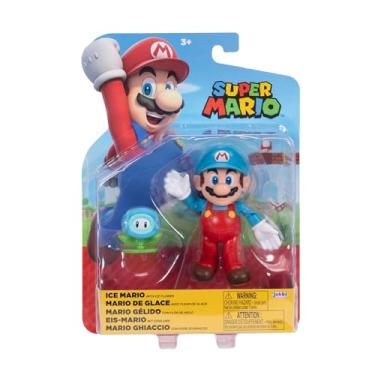 Imagem de SUPER MARIO Boneco World of Nintendo 10 cm + acessório - gelo + flor