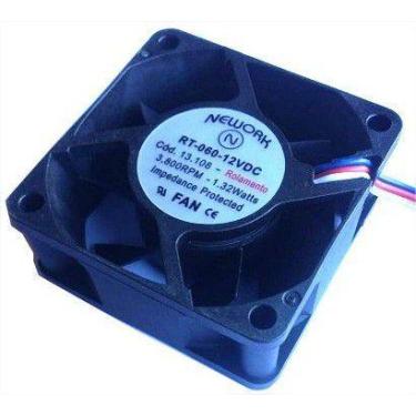Imagem de Cooler Nework 12V RT-060 13.108 60x60x25mm ROLAMENTO Amp.: 0,13 RPM: 3