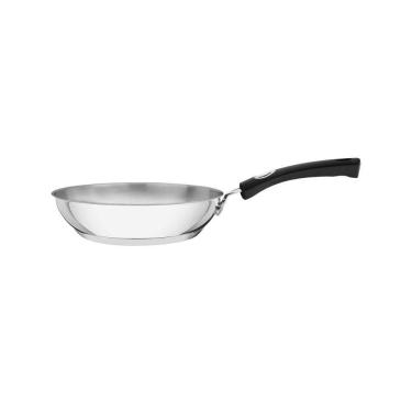 Imagem de Frigideira Tramontina Solar Silicone Rasa Em Aço Inox Fundo Triplo Com Cabo De Silicone...