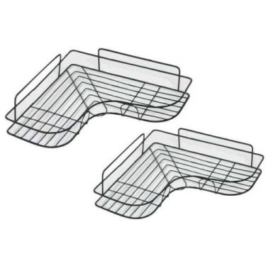 Imagem de Prateleira Aramado De Canto Em L Porta Shampoo - 2 Peças - Top Rio