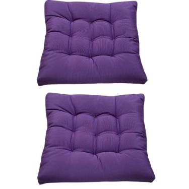 Imagem de Kit 2 Futon 40x40 Baixo Assento Almofada Colorida Shelter(Roxo)