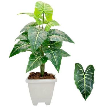 Imagem de Planta Jibóia Artificial Completa Com Vaso Casca Decoração - Flor Imp
