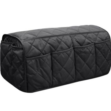 Imagem de EHERDM Organizador de apoio de braço para sofá, capas de braço com bolsos laterais, antiderrapante, suporte de cabeceira, bolsa de armazenamento para TV, controle remoto, revistas, tablet, livros