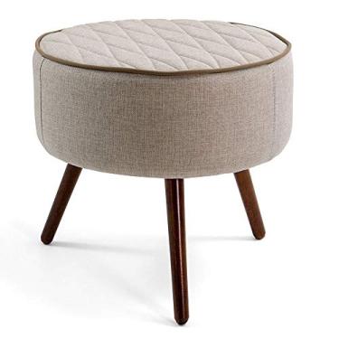 Imagem de Puff Banqueta Pés Palito Sala de Estar Sacha Tressê Rústico - Gran Belo