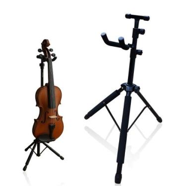 Imagem de Suporte Pedestal P/ Violino e Arco Ajustável Portátil Metal - Bell