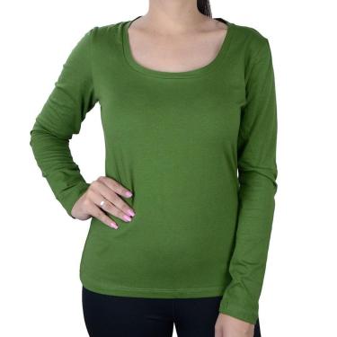 Imagem de Blusa Feminina Lado Avesso ML Verde Retro - L12140-Feminino