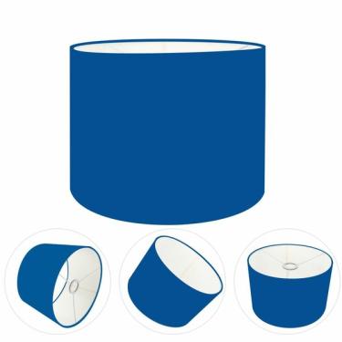 Imagem de Cúpula Abajur Cilíndrica Cp-8015 Ø35x25cm Azul Marinho