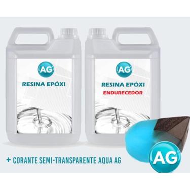 Imagem de Resinas Epóxi 1KG + Corante semi-transparente Aqua Ag - Resinas ag
