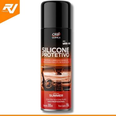 Imagem de Silicone Spray 300ml Orbi Restaurador Para Painel De Carro Plástico Couro Borracha Canaleta Dobradiças