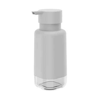 Imagem de Dispenser de Sabonete Líquido Porta Detergente Alcool Gel 500ml Com Visor Transparente Para Cozinha Banheiro (Branco)