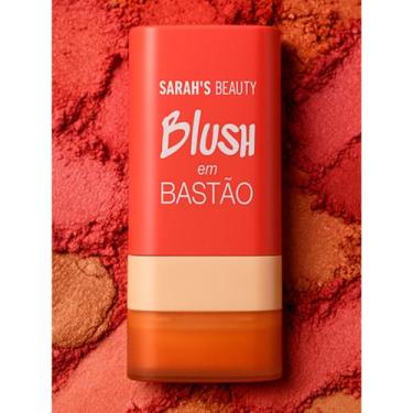 Imagem de Blush Bastão Stick hidratante com cor Sarah's Beauty com aplicador ins