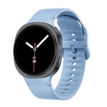 Imagem de Sodhad Pulseira esportiva compatível com Samsung Galaxy Watch 8 de 44 mm e 40 mm, mulheres e homens, pulseira esportiva de silicone macio para Galaxy Watch 8 Classic de 46 mm