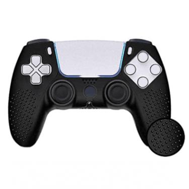 Imagem de Capa Silicone Anti Derrapante Controle Sony Playstation 5, Ps5, Dualsense - Preto