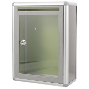 Imagem de PRETYZOOM Caixa De Doações Acrílico Com Fechadura, Sugestões Segura, Correio Parede, Armazenamento Tíquetes Votação, Pequena Fechadura Para Escritório Em Casa