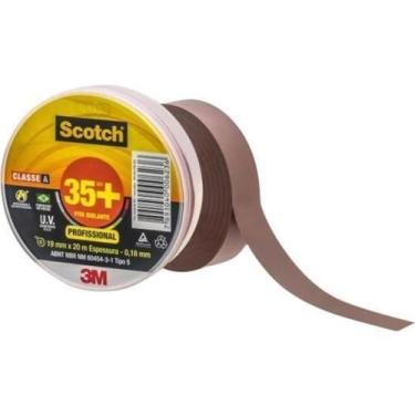 Imagem de Fita Isolante 19X20M Scotch 35+ Marrom 3M